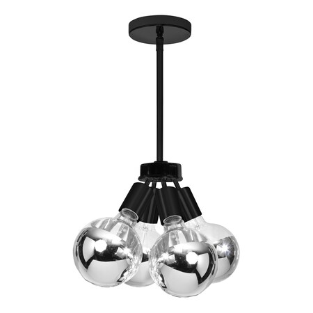 Dainolite 4Lt Pendant Matte Black Finish 214-64P-MB